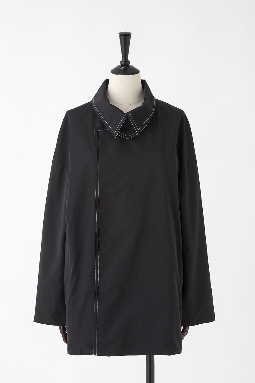 【オーヴィル/EAUVIRE】のリバーシブルタフタハーフコート インテリア・キッズ・メンズ・レディースファッション・服の通販 founy(ファニー) 　ファッション　Fashion　レディースファッション　Fashion for Women　アウター　Coat / Outerwear Collection　コート・ロングコート・ピーコート　Long Coats, Peacoats & More　イタリア　Italy　ショート　Short, Short Length　シルク　Silk, 100% Silk　タフタ　Taffeta, Structured Fabric　ダブル　Double, Double-Breasted　ハーフ　Half, Half-Length　ブライト　Bright, Shiny　リバーシブル　Reversible, Two-Sided　新作・新入荷　New Arrivals / New In　ブラック|ID: prp329100004861140 ipo3291000000036008301