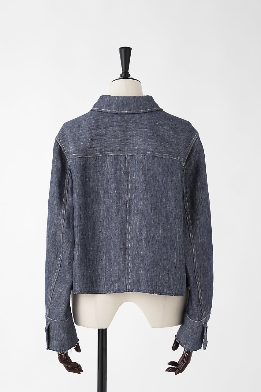 【オーヴィル/EAUVIRE】のダブルリネンデニムシャツジャケット 人気、トレンドファッション・服の通販 founy(ファニー) ファッション Fashion レディースファッション Fashion for Women アウター Coat / Outerwear Collection レディースジャケット・軽アウター Jackets インディゴ Indigo Denim ジャケット Jacket, Outerwear デニム Denim, Jeans Material バランス Balance, Style Balance フラップ Flap, Flap Pocket ポケット Pocket, Pocket Detail ヨーク Yoke, Yoke Design リネン Linen, Linen Fabric 新作・新入荷 New Arrivals / New In 日本製 Made In Japan other-3|ID: prp329100004861142 ipo3291000000036008317