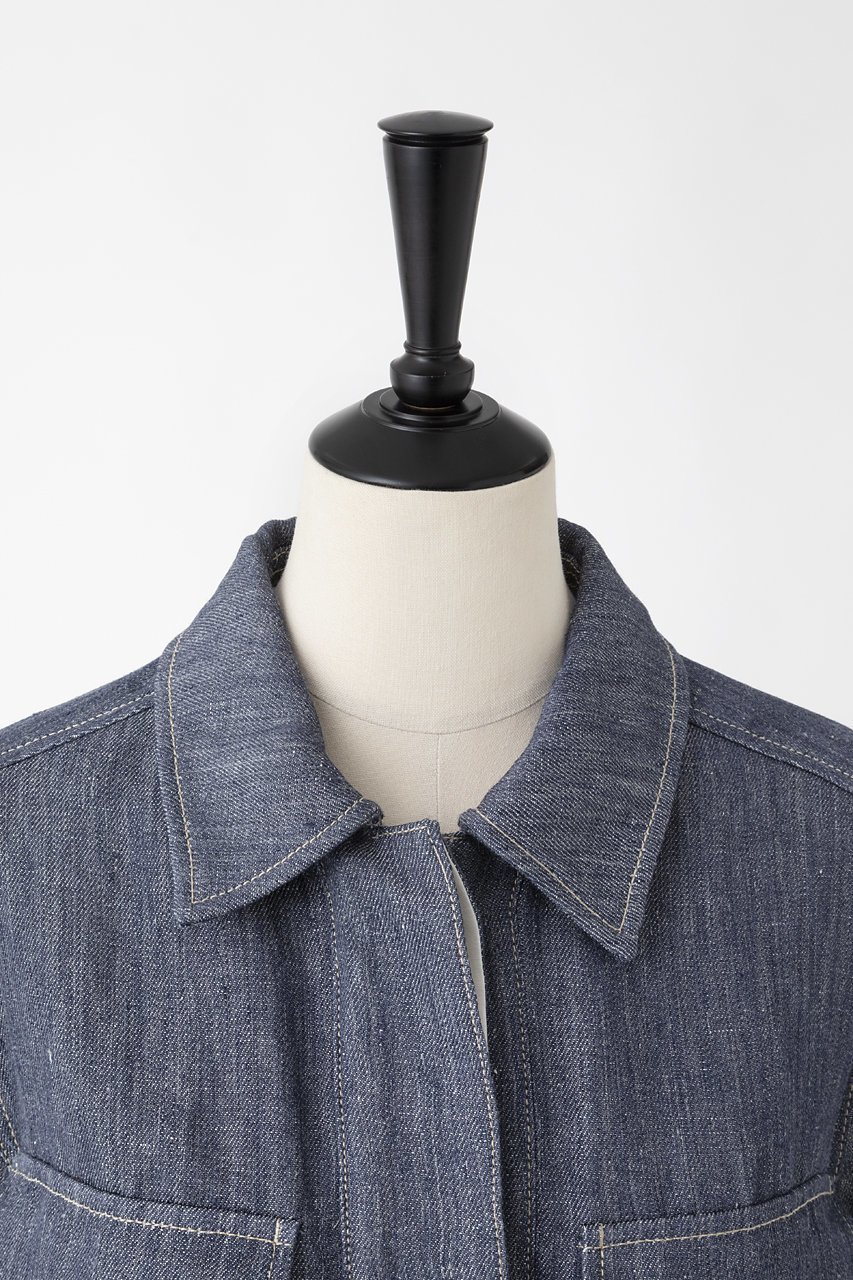 【オーヴィル/EAUVIRE】のダブルリネンデニムシャツジャケット 人気、トレンドファッション・服の通販 founy(ファニー) ファッション Fashion レディースファッション Fashion for Women アウター Coat / Outerwear Collection レディースジャケット・軽アウター Jackets インディゴ Indigo Denim ジャケット Jacket, Outerwear デニム Denim, Jeans Material バランス Balance, Style Balance フラップ Flap, Flap Pocket ポケット Pocket, Pocket Detail ヨーク Yoke, Yoke Design リネン Linen, Linen Fabric 新作・新入荷 New Arrivals / New In 日本製 Made In Japan other-4|ID: prp329100004861142 ipo3291000000036008318
