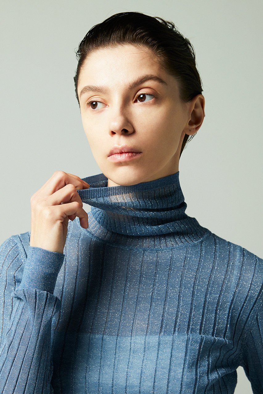 【オーヴィル/EAUVIRE】のシアーラメタートルネックニットプルオーバー 人気、トレンドファッション・服の通販 founy(ファニー) 　ファッション　Fashion　レディースファッション　Fashion for Women　トップス・カットソー　Cut & Sew Tops　ニット　Knit Tops & Sweaters　カジュアルプルオーバー・ニットトップス　Pullovers & Knit Tops / Casual Pullovers　タートルネック・ハイネックトップス　Turtlenecks & High-Neck Tops　なめらか　Smooth, Silky Texture　イタリア　Italy　シアー　Sheer, See-Through　タートルネック　Turtleneck, High Neck　フィット　Fit, Slim Fit　ワイドリブ　Wide Rib, Wide Ribbed Knit　エレガント 上品　Elegant　新作・新入荷　New Arrivals / New In　other-8|ID: prp329100004861145 ipo3291000000036008347