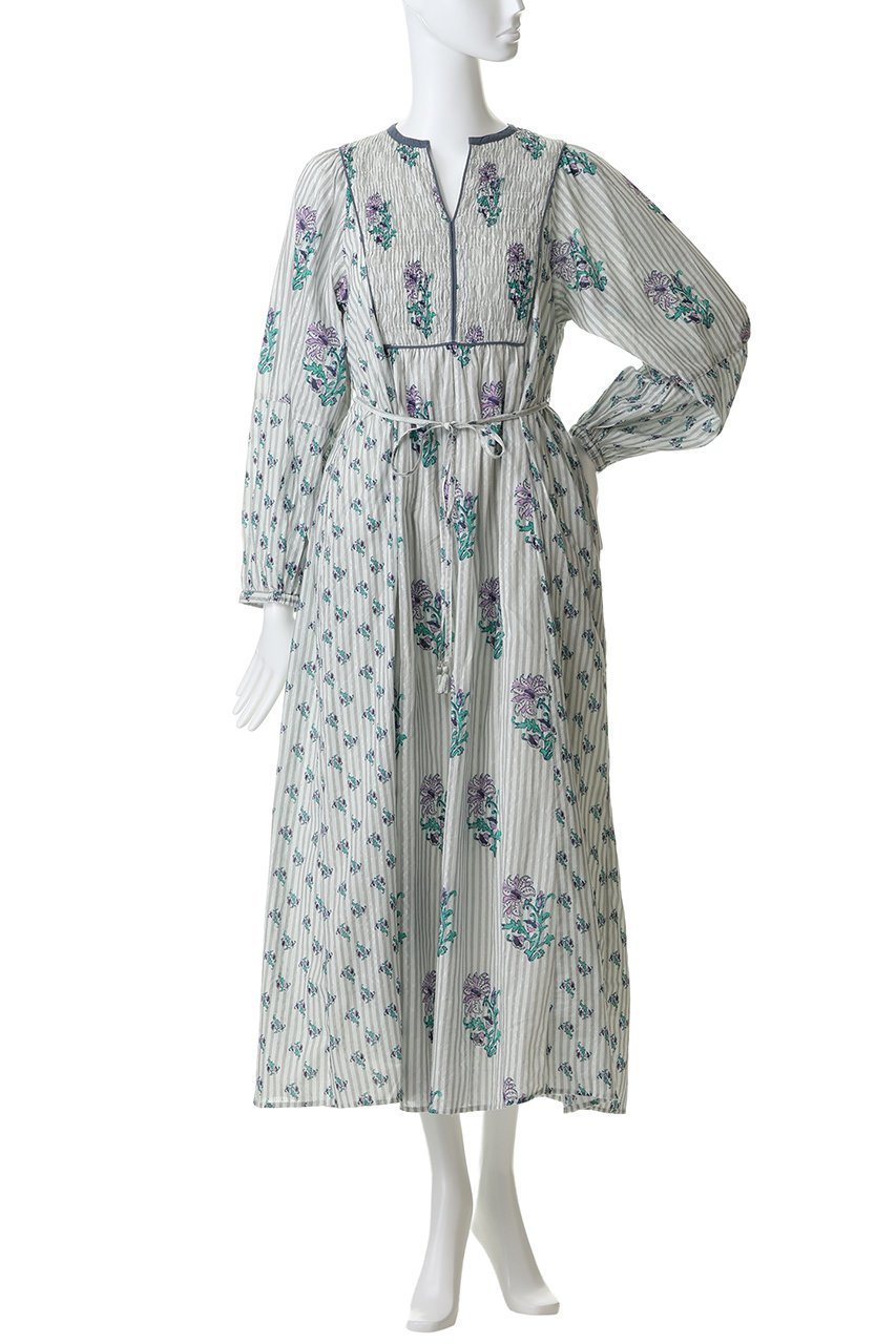 【ヌキテパ/NE QUITTEZ PAS】のCotton Jacquard Lily Print シャーリングワンピース 人気、トレンドファッション・服の通販 founy(ファニー) ファッション Fashion レディースファッション Fashion for Women ワンピース Dresses チュニック Tunic Tops & Dresses 2026年 2026 シャーリング Shirring, Ruched ストライプ Stripe, Striped Pattern チュニック Tunic, Long Top ティアード Tiered, Tiered Style パーティ Party, Party Style プリント Print, Printed Pattern リラックス Relax, Relaxed Fit ロング Long, Long-Length 夏 Summer 春 Spring S/S・春夏 SS, Spring/Summer, Warm Season other-2|ID: prp329100004861347 ipo3291000000036026668