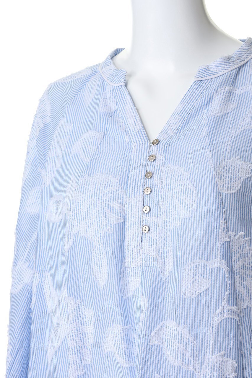 【ヌキテパ/NE QUITTEZ PAS】のCotton Stripe Flower Jacquard フレアワンピース 人気、トレンドファッション・服の通販 founy(ファニー) ファッション Fashion レディースファッション Fashion for Women ワンピース Dresses チュニック Tunic Tops & Dresses 2026年 2026 オケージョン Occasion Wear ジャカード/ジャガード Jacquard, Woven Pattern ジュエリー Jewelry, Accessories ストライプ Stripe, Striped Pattern チュニック Tunic, Long Top フィット Fit, Slim Fit フレア Flare, Flared ロング Long, Long-Length エレガント 上品 Elegant 夏 Summer 春 Spring S/S・春夏 SS, Spring/Summer, Warm Season other-5|ID: prp329100004861350 ipo3291000000036026706