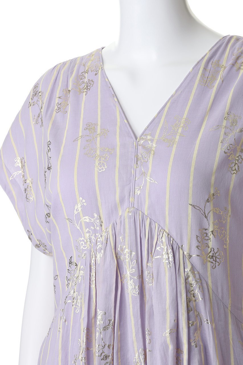 【ヌキテパ/NE QUITTEZ PAS】のCotton Voile Stripe Anemone Foil Print フレンチスリーブドレス 人気、トレンドファッション・服の通販 founy(ファニー) ファッション Fashion レディースファッション Fashion for Women ワンピース Dresses フォーマル・パーティードレス・結婚式用ドレス Elegant & Casual Dresses チュニック Tunic Tops & Dresses 2026年 2026 ギャザー Gathered, Ruffled サンダル Sandals, Summer Shoes ジュエリー Jewelry, Accessories ストライプ Stripe, Striped Pattern チュニック Tunic, Long Top ドレス Dress, One-Piece プリント Print, Printed Pattern リゾート Resort, Vacation Style リュクス Luxury, Elegant, High-End, Chic ロング Long, Long-Length 夏 Summer 春 Spring S/S・春夏 SS, Spring/Summer, Warm Season other-5|ID: prp329100004861351 ipo3291000000036026718