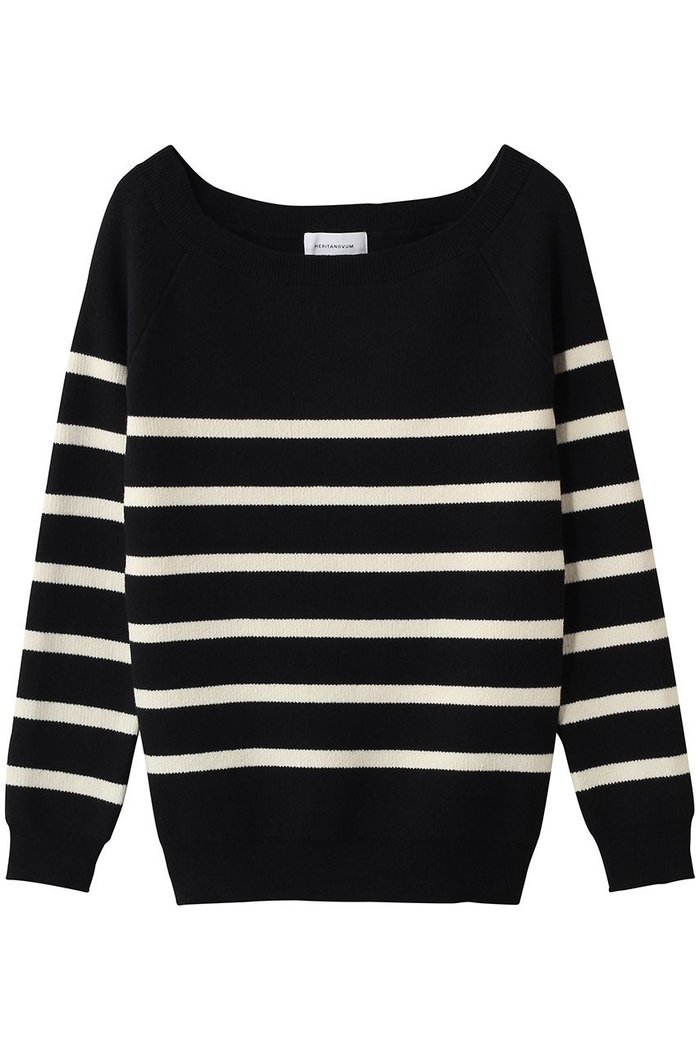 【ガリャルダガランテ/GALLARDAGALANTE】の【HERITANOVUM】ボートスムースボーダーニット インテリア・キッズ・メンズ・レディースファッション・服の通販 founy(ファニー) https://founy.com/ ファッション Fashion レディースファッション Fashion for Women トップス・カットソー Cut & Sew Tops ニット Knit Tops & Sweaters カジュアルプルオーバー・ニットトップス Pullovers & Knit Tops / Casual Pullovers 2026年 2026 デコルテ Décolleté, Neckline デニム Denim, Jeans Material ボトム Bottoms, Lower Wear ボーダー Border, Stripe リラックス Relax, Relaxed Fit 夏 Summer 春 Spring S/S・春夏 SS, Spring/Summer, Warm Season |ID: prp329100004861660 ipo3291000000036045020