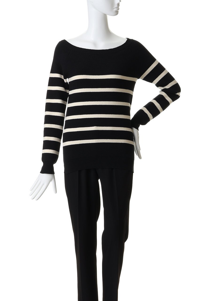 【ガリャルダガランテ/GALLARDAGALANTE】の【HERITANOVUM】ボートスムースボーダーニット 人気、トレンドファッション・服の通販 founy(ファニー) 　ファッション　Fashion　レディースファッション　Fashion for Women　トップス・カットソー　Cut & Sew Tops　ニット　Knit Tops & Sweaters　カジュアルプルオーバー・ニットトップス　Pullovers & Knit Tops / Casual Pullovers　2026年　2026　デコルテ　Décolleté, Neckline　デニム　Denim, Jeans Material　ボトム　Bottoms, Lower Wear　ボーダー　Border, Stripe　リラックス　Relax, Relaxed Fit　夏　Summer　春　Spring　S/S・春夏　SS, Spring/Summer, Warm Season　other-2|ID: prp329100004861660 ipo3291000000036045025