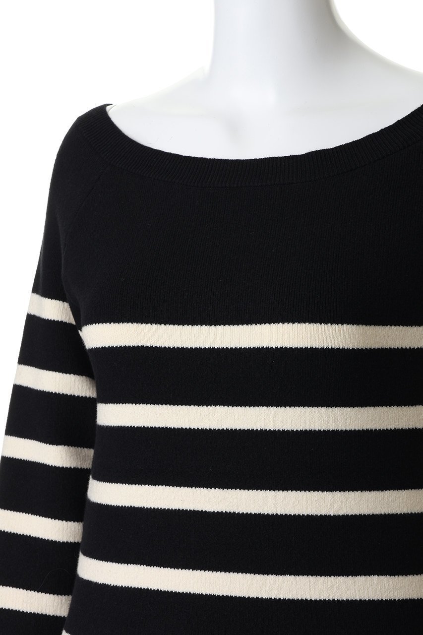 【ガリャルダガランテ/GALLARDAGALANTE】の【HERITANOVUM】ボートスムースボーダーニット 人気、トレンドファッション・服の通販 founy(ファニー) 　ファッション　Fashion　レディースファッション　Fashion for Women　トップス・カットソー　Cut & Sew Tops　ニット　Knit Tops & Sweaters　カジュアルプルオーバー・ニットトップス　Pullovers & Knit Tops / Casual Pullovers　2026年　2026　デコルテ　Décolleté, Neckline　デニム　Denim, Jeans Material　ボトム　Bottoms, Lower Wear　ボーダー　Border, Stripe　リラックス　Relax, Relaxed Fit　夏　Summer　春　Spring　S/S・春夏　SS, Spring/Summer, Warm Season　other-5|ID: prp329100004861660 ipo3291000000036045030