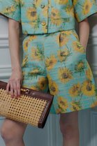 【アルアバイル/allureville】の【LOULOU WILLOUGHBY】サンフラワージャカードショートパンツ 人気、トレンドファッション・服の通販 founy(ファニー) ファッション Fashion レディースファッション Fashion for Women パンツ Pants & Trousers ショートパンツ・ハーフパンツ High-Waisted & Relaxed Shorts おすすめ Recommended / Our Picks イエロー Yellow イタリア Italy ショート Short, Short Length ジャケット Jacket, Outerwear セットアップ Set-Up, Coordinated Outfit ターコイズ Turquoise, Blue-Green モチーフ Motif, Design Theme thumbnail イエロー系|ID: prp329100004861664 ipo3291000000036892125