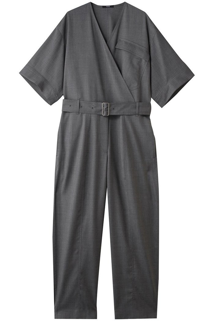 【イレーヴ/YLEVE】のSUPER120 S シャンブレー ウール オールインワン インテリア・キッズ・メンズ・レディースファッション・服の通販 founy(ファニー) https://founy.com/ ファッション Fashion レディースファッション Fashion for Women パンツ Pants & Trousers サマー Summer, Summer Style シャンブレー Chambray, Denim-Like Fabric フォルム Silhouette, Form リラックス Relax, Relaxed Fit ワッシャー Washer, Crinkled Finish エレガント 上品 Elegant |ID: prp329100004861688 ipo3291000000036050317