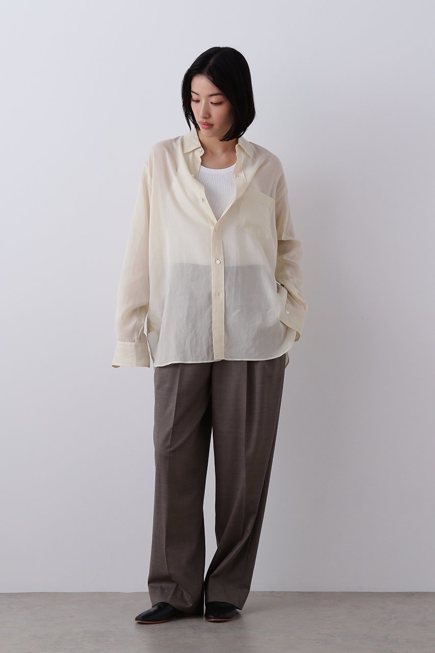 【イレーヴ/YLEVE】のSUPER120 S シャンブレー ウール 3タック パンツ 人気、トレンドファッション・服の通販 founy(ファニー) ファッション Fashion レディースファッション Fashion for Women パンツ Pants & Trousers サマー Summer, Summer Style シャンブレー Chambray, Denim-Like Fabric ビジネス 仕事 通勤 Business / Work / Commuting モダン Modern, Contemporary ワイド Wide, Wide Fit ワッシャー Washer, Crinkled Finish エレガント 上品 Elegant other-7|ID: prp329100004861689 ipo3291000000036887342