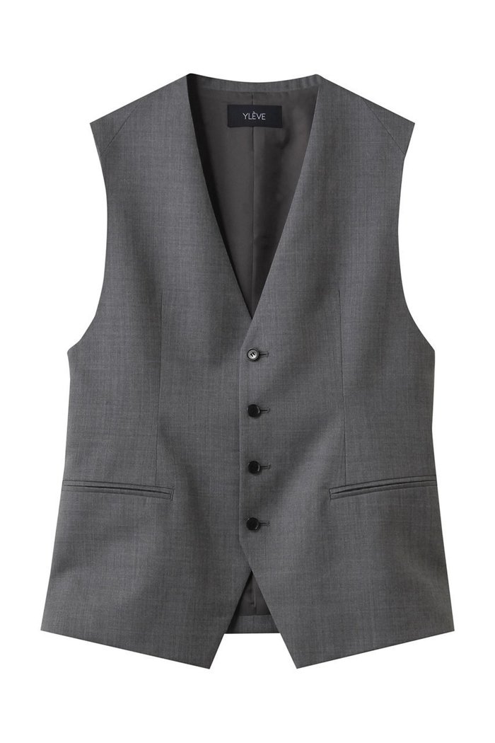 【イレーヴ/YLEVE】のSUPER120 S シャンブレー ウール ベスト インテリア・キッズ・メンズ・レディースファッション・服の通販 founy(ファニー) https://founy.com/ ファッション Fashion レディースファッション Fashion for Women アウター Coat / Outerwear Collection レディースジャケット・軽アウター Jackets 2026年 2026 オケージョン Occasion Wear サマー Summer, Summer Style シャンブレー Chambray, Denim-Like Fabric ジャケット Jacket, Outerwear ベスト Vest, Waistcoat リラックス Relax, Relaxed Fit ワッシャー Washer, Crinkled Finish エレガント 上品 Elegant 夏 Summer 春 Spring S/S・春夏 SS, Spring/Summer, Warm Season |ID: prp329100004861690 ipo3291000000036050346