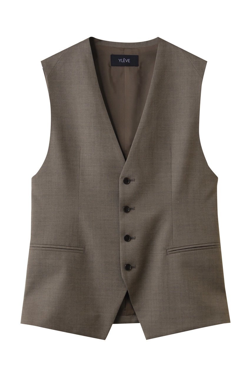 【イレーヴ/YLEVE】のSUPER120 S シャンブレー ウール ベスト インテリア・キッズ・メンズ・レディースファッション・服の通販 founy(ファニー) ファッション Fashion レディースファッション Fashion for Women アウター Coat / Outerwear Collection レディースジャケット・軽アウター Jackets オケージョン Occasion Wear サマー Summer, Summer Style シャンブレー Chambray, Denim-Like Fabric ジャケット Jacket, Outerwear ベスト Vest, Waistcoat リラックス Relax, Relaxed Fit ワッシャー Washer, Crinkled Finish エレガント 上品 Elegant 夏 Summer モカ|ID: prp329100004861690 ipo3291000000036887346