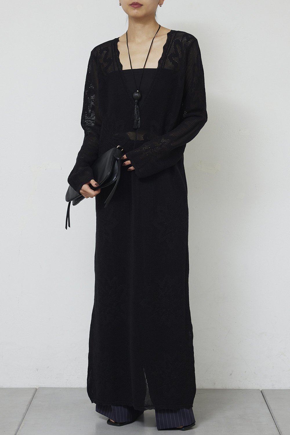 【ガリャルダガランテ/GALLARDAGALANTE】のメッシュニットドレス インテリア・キッズ・メンズ・レディースファッション・服の通販 founy(ファニー) 　ファッション　Fashion　レディースファッション　Fashion for Women　ワンピース　Dresses　フォーマル・パーティードレス・結婚式用ドレス　Elegant & Casual Dresses　チュニック　Tunic Tops & Dresses　2026年　2026　シアー　Sheer, See-Through　チュニック　Tunic, Long Top　ドレス　Dress, One-Piece　ロング　Long, Long-Length　夏　Summer　春　Spring　S/S・春夏　SS, Spring/Summer, Warm Season　ブラック|ID: prp329100004861694 ipo3291000000036050402