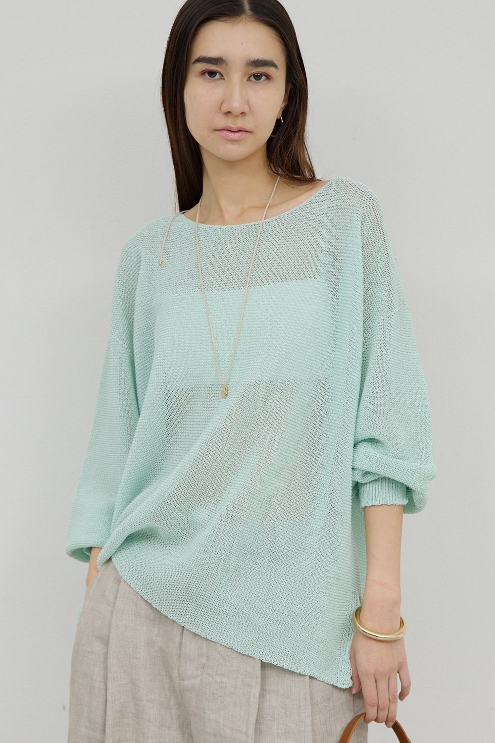 【ガリャルダガランテ/GALLARDAGALANTE】のペーパーヤーンメッシュニット インテリア・キッズ・メンズ・レディースファッション・服の通販 founy(ファニー) 　ファッション　Fashion　レディースファッション　Fashion for Women　トップス・カットソー　Cut & Sew Tops　ニット　Knit Tops & Sweaters　カジュアルプルオーバー・ニットトップス　Pullovers & Knit Tops / Casual Pullovers　2026年　2026　インナー　Innerwear　キャミソール　Camisole, Spaghetti Strap Top　タンク　Tank Top, Sleeveless Top　メッシュ　Mesh, Net Fabric　夏　Summer　春　Spring　S/S・春夏　SS, Spring/Summer, Warm Season　ミント|ID: prp329100004861695 ipo3291000000036050415