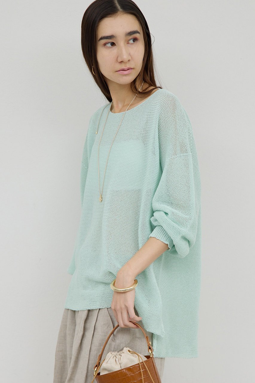 【ガリャルダガランテ/GALLARDAGALANTE】のペーパーヤーンメッシュニット 人気、トレンドファッション・服の通販 founy(ファニー) ファッション Fashion レディースファッション Fashion for Women トップス・カットソー Cut & Sew Tops ニット Knit Tops & Sweaters カジュアルプルオーバー・ニットトップス Pullovers & Knit Tops / Casual Pullovers インナー Innerwear キャミソール Camisole, Spaghetti Strap Top タンク Tank Top, Sleeveless Top メッシュ Mesh, Net Fabric 再入荷 Restock / Back in Stock other-5|ID: prp329100004861695 ipo3291000000036930990