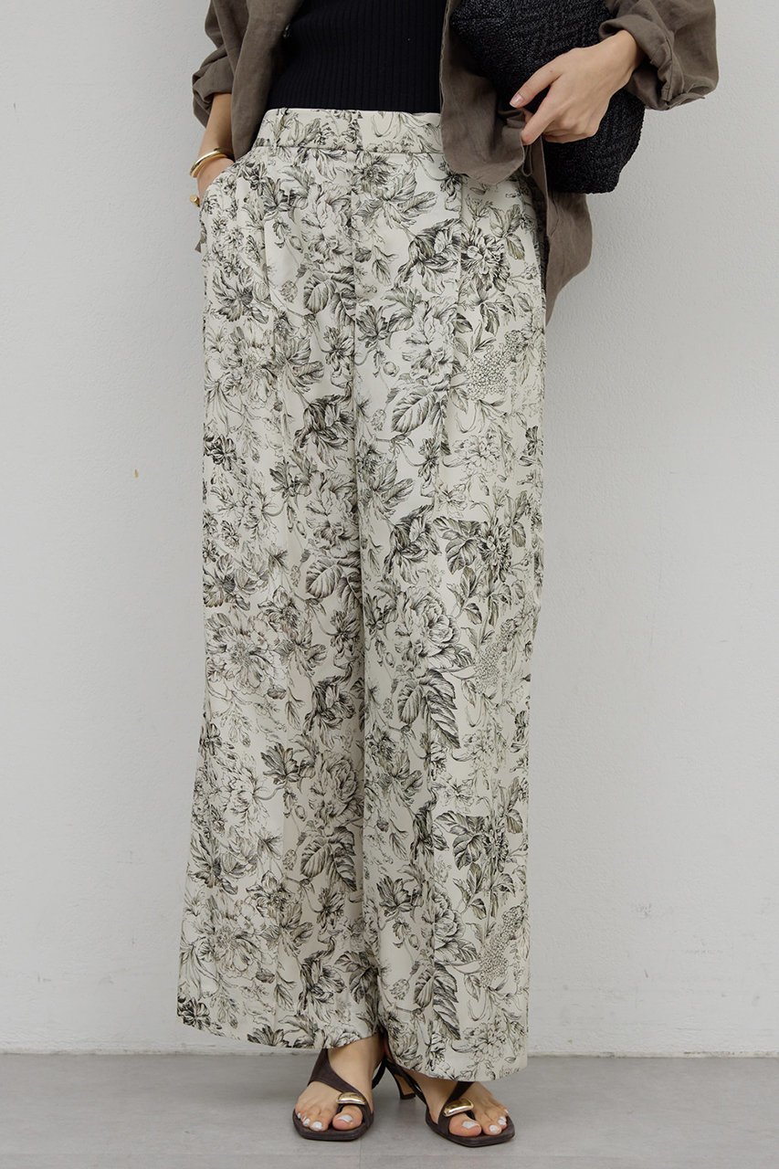 【ガリャルダガランテ/GALLARDAGALANTE】の【セットアップ対応】ボタニカルサテンスラックス 人気、トレンドファッション・服の通販 founy(ファニー) ファッション Fashion レディースファッション Fashion for Women セットアップ Matching Sets レディースパンツ・ボトムス Pants & Trousers / Bottoms パンツ Pants & Trousers サテン Satin, Glossy Fabric セットアップ Set-Up, Coordinated Outfit ベーシック Basic, Essential リゾート Resort, Vacation Style エレガント 上品 Elegant other-1|ID: prp329100004861697 ipo3291000000036743974