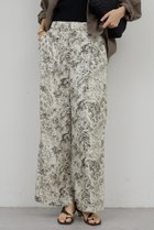 【ガリャルダガランテ/GALLARDAGALANTE】の【セットアップ対応】ボタニカルサテンスラックス オフホワイト|ID: prp329100004861697 ipo3291000000036743975