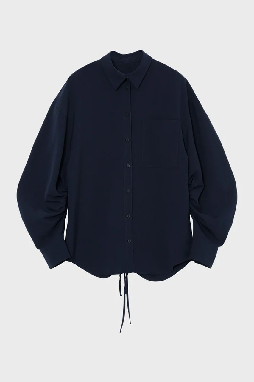 【スタニングルアー/STUNNING LURE】のバックドロストシャツ インテリア・キッズ・メンズ・レディースファッション・服の通販 founy(ファニー) 　ファッション　Fashion　レディースファッション　Fashion for Women　トップス・カットソー　Cut & Sew Tops　シャツ・ブラウス・オフィスカジュアル　Elegant Blouses & Button-Ups　バッグ　Bags　インナー　Innerwear　シンプル　Simple, Minimal　スリーブ　Sleeve, Long Sleeve / Short Sleeve　ドローストリング　Drawstring, Pull Cord　フロント　Front, Front Design　レース　Lace, Lace Fabric　ロング　Long, Long-Length　新作・新入荷　New Arrivals / New In　ネイビー|ID: prp329100004861700 ipo3291000000036050486