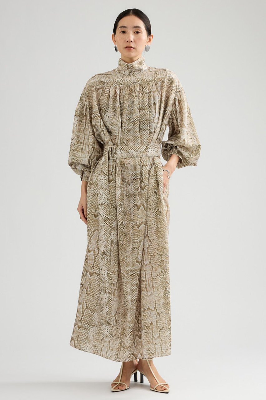 【カオス/Chaos】のエッセンシャリーワンピース 人気、トレンドファッション・服の通販 founy(ファニー) 　ファッション　Fashion　レディースファッション　Fashion for Women　ワンピース　Dresses　チュニック　Tunic Tops & Dresses　イタリア　Italy　春　Spring　スタンド　Stand Collar, Upright Stand　チュニック　Tunic, Long Top　パイソン　Python, Snakeskin Pattern　プリント　Print, Printed Pattern　リアル　Real, Realistic　ロング　Long, Long-Length　S/S・春夏　SS, Spring/Summer, Warm Season　夏　Summer　2026年　2026　other-2|ID: prp329100004861702 ipo3291000000036050519