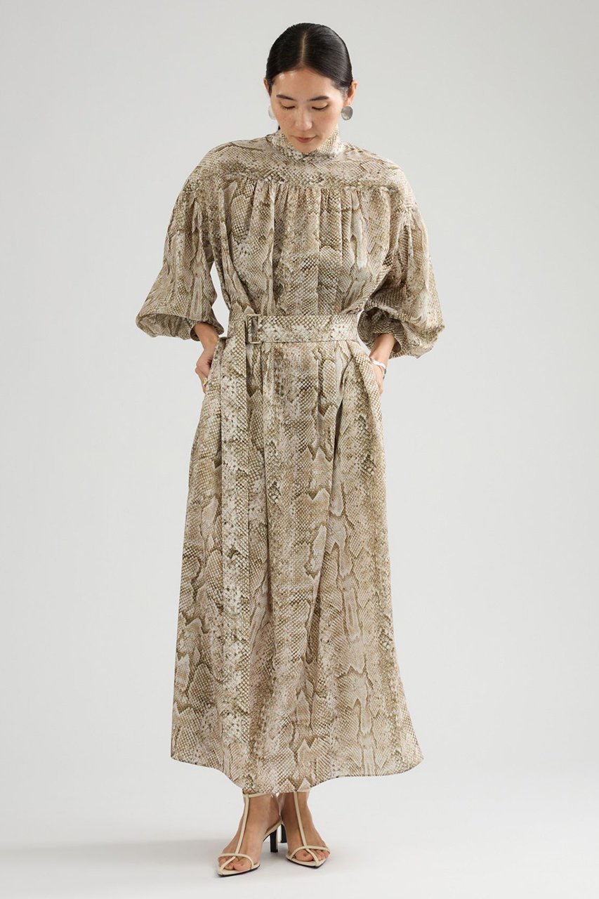 【カオス/Chaos】のエッセンシャリーワンピース 人気、トレンドファッション・服の通販 founy(ファニー) 　ファッション　Fashion　レディースファッション　Fashion for Women　ワンピース　Dresses　チュニック　Tunic Tops & Dresses　イタリア　Italy　春　Spring　スタンド　Stand Collar, Upright Stand　チュニック　Tunic, Long Top　パイソン　Python, Snakeskin Pattern　プリント　Print, Printed Pattern　リアル　Real, Realistic　ロング　Long, Long-Length　S/S・春夏　SS, Spring/Summer, Warm Season　夏　Summer　2026年　2026　other-3|ID: prp329100004861702 ipo3291000000036050520