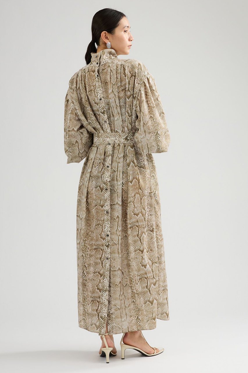 【カオス/Chaos】のエッセンシャリーワンピース 人気、トレンドファッション・服の通販 founy(ファニー) 　ファッション　Fashion　レディースファッション　Fashion for Women　ワンピース　Dresses　チュニック　Tunic Tops & Dresses　イタリア　Italy　春　Spring　スタンド　Stand Collar, Upright Stand　チュニック　Tunic, Long Top　パイソン　Python, Snakeskin Pattern　プリント　Print, Printed Pattern　リアル　Real, Realistic　ロング　Long, Long-Length　S/S・春夏　SS, Spring/Summer, Warm Season　夏　Summer　2026年　2026　other-5|ID: prp329100004861702 ipo3291000000036050522