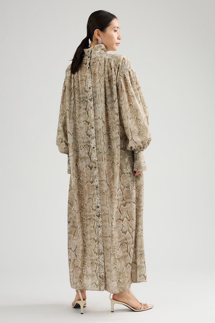 【カオス/Chaos】のエッセンシャリーワンピース 人気、トレンドファッション・服の通販 founy(ファニー) 　ファッション　Fashion　レディースファッション　Fashion for Women　ワンピース　Dresses　チュニック　Tunic Tops & Dresses　イタリア　Italy　春　Spring　スタンド　Stand Collar, Upright Stand　チュニック　Tunic, Long Top　パイソン　Python, Snakeskin Pattern　プリント　Print, Printed Pattern　リアル　Real, Realistic　ロング　Long, Long-Length　S/S・春夏　SS, Spring/Summer, Warm Season　夏　Summer　2026年　2026　other-7|ID: prp329100004861702 ipo3291000000036050524