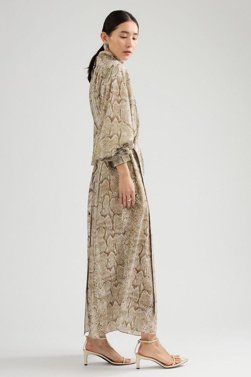 【カオス/Chaos】のエッセンシャリーワンピース 人気、トレンドファッション・服の通販 founy(ファニー) 　ファッション　Fashion　レディースファッション　Fashion for Women　ワンピース　Dresses　チュニック　Tunic Tops & Dresses　イタリア　Italy　春　Spring　スタンド　Stand Collar, Upright Stand　チュニック　Tunic, Long Top　パイソン　Python, Snakeskin Pattern　プリント　Print, Printed Pattern　リアル　Real, Realistic　ロング　Long, Long-Length　other-4|ID: prp329100004861702 ipo3291000000036931026