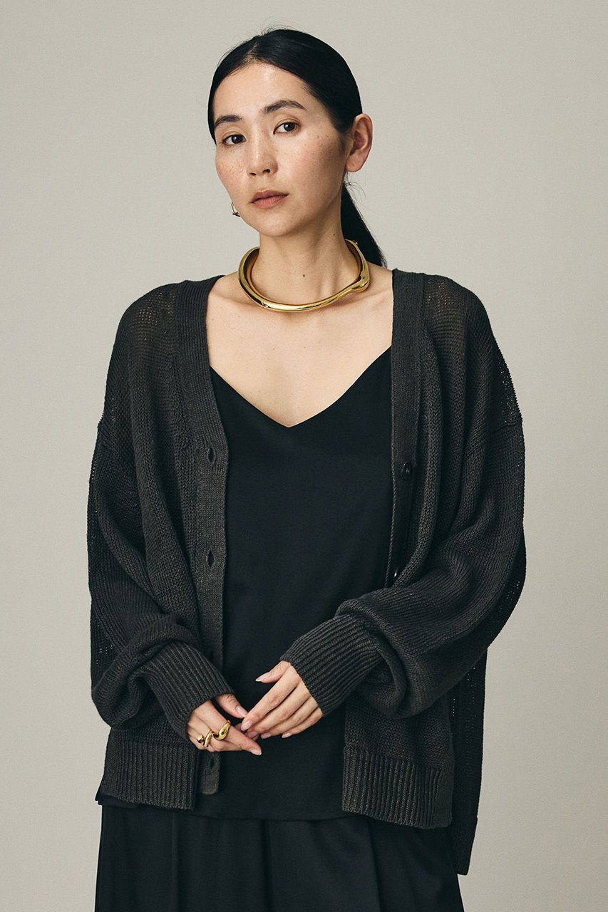 【カオス/Chaos】のノーマンリネンカーディガン インテリア・キッズ・メンズ・レディースファッション・服の通販 founy(ファニー) 　ファッション　Fashion　レディースファッション　Fashion for Women　トップス・カットソー　Cut & Sew Tops　ニット　Knit Tops & Sweaters　カーディガン・羽織り　Layered Style Cardigans　春　Spring　カーディガン　Cardigan, Knitwear　ミドル　Middle Length, Mid Height　リネン　Linen, Linen Fabric　S/S・春夏　SS, Spring/Summer, Warm Season　夏　Summer　2026年　2026　カーキ|ID: prp329100004861704 ipo3291000000036050542