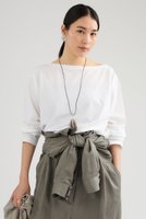 【カオス/Chaos】のクロスコットンカットソー 人気、トレンドファッション・服の通販 founy(ファニー) ファッション Fashion レディースファッション Fashion for Women トップス・カットソー Cut & Sew Tops シャツ・ブラウス・オフィスカジュアル Elegant Blouses & Button-Ups ロングTシャツ・Tシャツ Longline T-Shirts & Tees カットソー・ベーシックTシャツ Cut-and-Sewn Tops / Stretch Tees & Basics 春 Spring カットソー Cut and Sewn Top コクーン Cocoon, Cocoon Silhouette シンプル Simple, Minimal スリーブ Sleeve, Long Sleeve / Short Sleeve ロング Long, Long-Length S/S・春夏 SS, Spring/Summer, Warm Season 夏 Summer エレガント 上品 Elegant 2026年 2026 |ID:prp329100004861706