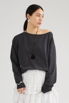 【カオス/Chaos】のクロスコットンカットソー 人気、トレンドファッション・服の通販 founy(ファニー) ファッション Fashion レディースファッション Fashion for Women トップス・カットソー Cut & Sew Tops シャツ・ブラウス・オフィスカジュアル Elegant Blouses & Button-Ups ロングTシャツ・Tシャツ Longline T-Shirts & Tees カットソー・ベーシックTシャツ Cut-and-Sewn Tops / Stretch Tees & Basics 春 Spring カットソー Cut and Sewn Top コクーン Cocoon, Cocoon Silhouette シンプル Simple, Minimal スリーブ Sleeve, Long Sleeve / Short Sleeve ロング Long, Long-Length S/S・春夏 SS, Spring/Summer, Warm Season 夏 Summer エレガント 上品 Elegant 2026年 2026 thumbnail チャコール|ID: prp329100004861706 ipo3291000000036050569