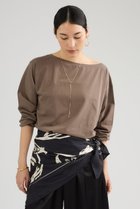 【カオス/Chaos】のクロスコットンカットソー 人気、トレンドファッション・服の通販 founy(ファニー) ファッション Fashion レディースファッション Fashion for Women トップス・カットソー Cut & Sew Tops シャツ・ブラウス・オフィスカジュアル Elegant Blouses & Button-Ups ロングTシャツ・Tシャツ Longline T-Shirts & Tees カットソー・ベーシックTシャツ Cut-and-Sewn Tops / Stretch Tees & Basics 春 Spring カットソー Cut and Sewn Top コクーン Cocoon, Cocoon Silhouette シンプル Simple, Minimal スリーブ Sleeve, Long Sleeve / Short Sleeve ロング Long, Long-Length S/S・春夏 SS, Spring/Summer, Warm Season 夏 Summer エレガント 上品 Elegant 2026年 2026 thumbnail カーキ|ID: prp329100004861706 ipo3291000000036050571