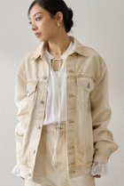 【ウィムガゼット/Whim Gazette】のサンフェードデニムGジャン 人気、トレンドファッション・服の通販 founy(ファニー) ファッション Fashion レディースファッション Fashion for Women アウター Coat / Outerwear Collection レディースジャケット・軽アウター Jackets 2026年 2026 コンパクト Compact, Small Size シンプル Simple, Minimal ジャケット Jacket, Outerwear ボトム Bottoms, Lower Wear 夏 Summer 春 Spring S/S・春夏 SS, Spring/Summer, Warm Season thumbnail ベージュ|ID: prp329100004861709 ipo3291000000036050620