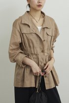 【ガリャルダガランテ/GALLARDAGALANTE】の【WEB限定リバイバル】シアーミリタリージャケット 人気、トレンドファッション・服の通販 founy(ファニー) ファッション Fashion レディースファッション Fashion for Women アウター Coat / Outerwear Collection レディースジャケット・軽アウター Jackets 2026年 2026 シアー Sheer, See-Through ジャケット Jacket, Outerwear スタンド Stand Collar, Upright Stand ミリタリー Military, Army Style 夏 Summer 春 Spring S/S・春夏 SS, Spring/Summer, Warm Season thumbnail ブラウン|ID: prp329100004861783 ipo3291000000036058070