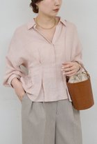 【ガリャルダガランテ/GALLARDAGALANTE】の【WEB限定】ウエストシェイプシャツ 人気、トレンドファッション・服の通販 founy(ファニー) ファッション Fashion レディースファッション Fashion for Women トップス・カットソー Cut & Sew Tops シャツ・ブラウス・オフィスカジュアル Elegant Blouses & Button-Ups 2026年 2026 スキッパー Skipper, Open Collar スリーブ Sleeve, Long Sleeve / Short Sleeve デニム Denim, Jeans Material ロング Long, Long-Length ワイド Wide, Wide Fit 夏 Summer 春 Spring S/S・春夏 SS, Spring/Summer, Warm Season thumbnail ピンク|ID: prp329100004861784 ipo3291000000036058082