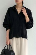 【ガリャルダガランテ/GALLARDAGALANTE】の【WEB限定】ウエストシェイプシャツ ブラック|ID: prp329100004861784 ipo3291000000036370932