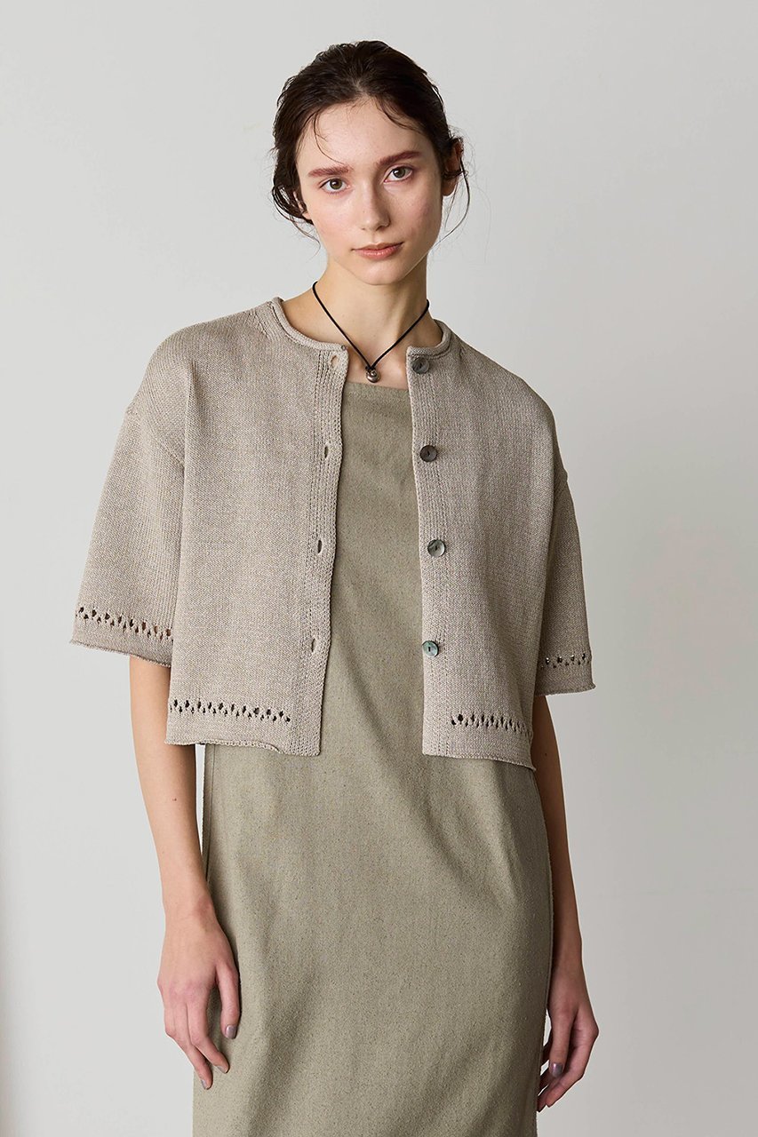 【マリリンムーン/MARILYN MOON】の【WALANCE】ペーパーニット2wayハーフスリーブトップス インテリア・キッズ・メンズ・レディースファッション・服の通販 founy(ファニー) ファッション Fashion レディースファッション Fashion for Women トップス・カットソー Cut & Sew Tops ニット Knit Tops & Sweaters カジュアルプルオーバー・ニットトップス Pullovers & Knit Tops / Casual Pullovers 2026年 2026 クロップド Cropped, Short Length コンパクト Compact, Small Size シンプル Simple, Minimal バランス Balance, Style Balance ペーパー Paper, Kraft Paper ボトム Bottoms, Lower Wear 夏 Summer 春 Spring S/S・春夏 SS, Spring/Summer, Warm Season 透かし Cut-Out, Lacework サンド|ID: prp329100004861786 ipo3291000000036058108