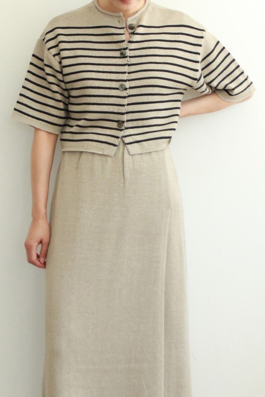 【マリリンムーン/MARILYN MOON】の【WALANCE】ペーパーニット2wayハーフスリーブトップス インテリア・キッズ・メンズ・レディースファッション・服の通販 founy(ファニー) ファッション Fashion レディースファッション Fashion for Women トップス・カットソー Cut & Sew Tops ニット Knit Tops & Sweaters カジュアルプルオーバー・ニットトップス Pullovers & Knit Tops / Casual Pullovers 2026年 2026 クロップド Cropped, Short Length コンパクト Compact, Small Size シンプル Simple, Minimal バランス Balance, Style Balance ペーパー Paper, Kraft Paper ボトム Bottoms, Lower Wear 夏 Summer 春 Spring S/S・春夏 SS, Spring/Summer, Warm Season 透かし Cut-Out, Lacework サンド×ブラック|ID: prp329100004861786 ipo3291000000036058111