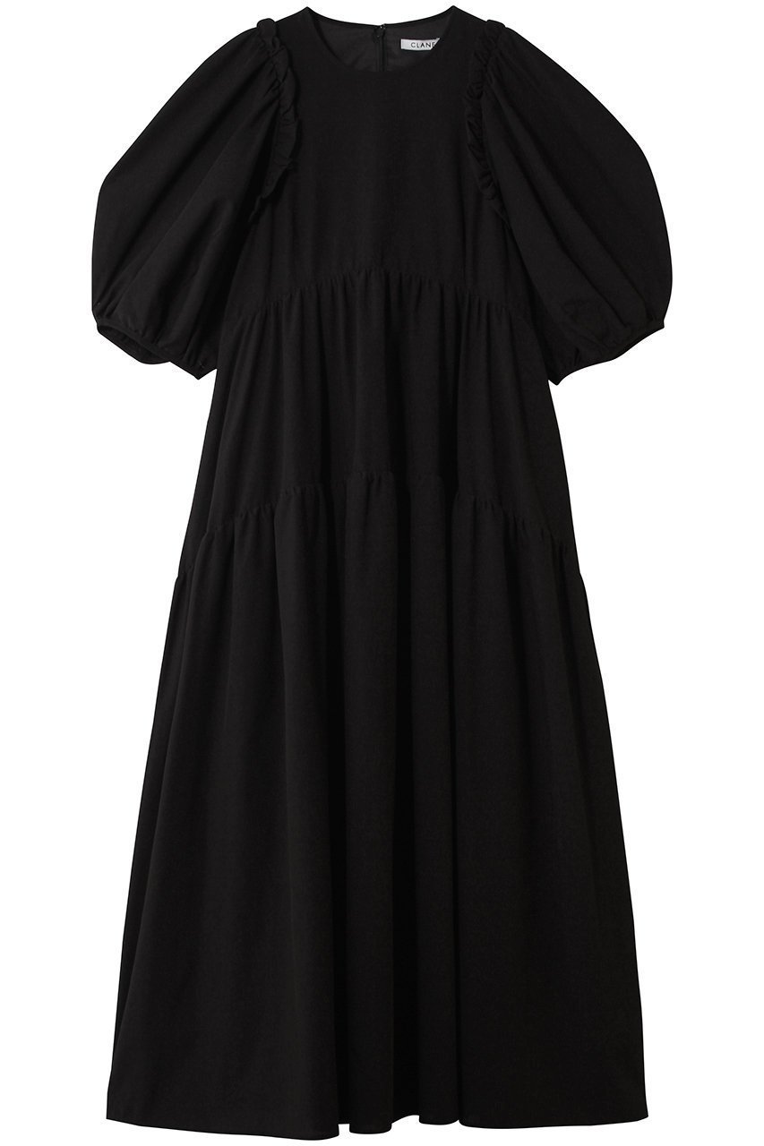 【クラネ/CLANE】のBUBBLE FRILL ONEPIECE ワンピース インテリア・キッズ・メンズ・レディースファッション・服の通販 founy(ファニー) 　ファッション　Fashion　レディースファッション　Fashion for Women　ワンピース　Dresses　チュニック　Tunic Tops & Dresses　2026年　2026　スリーブ　Sleeve, Long Sleeve / Short Sleeve　チュニック　Tunic, Long Top　バルーン　Balloon, Balloon Silhouette　パーティ　Party, Party Style　フリル　Frill, Ruffle　ロング　Long, Long-Length　夏　Summer　春　Spring　S/S・春夏　SS, Spring/Summer, Warm Season　BLACK|ID: prp329100004861942 ipo3291000000036074141