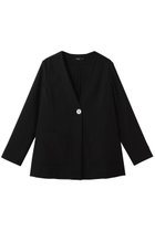 【エムフィル/M Fil】のトリアセ ボディシェル ノーカラージャケット 人気、トレンドファッション・服の通販 founy(ファニー) ファッション Fashion レディースファッション Fashion for Women アウター Coat / Outerwear Collection レディースジャケット・軽アウター Jackets ノーカラージャケット / シンプル上品コーデ Collarless Jackets 2026年 2026 カーディガン Cardigan, Knitwear シンプル Simple, Minimal ジャケット Jacket, Outerwear ストレッチ Stretch, Stretchy Fabric スリット Slit, Slit Detail ドレープ Drape, Draping Fabric ワイド Wide, Wide Fit 夏 Summer 春 Spring S/S・春夏 SS, Spring/Summer, Warm Season thumbnail ブラック|ID: prp329100004861946 ipo3291000000036074176