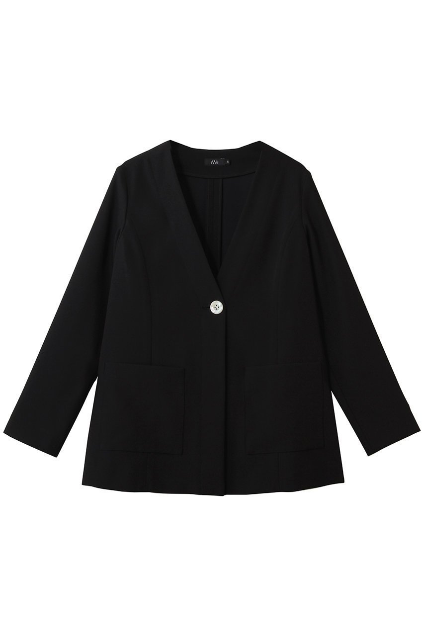 【エムフィル/M Fil】のトリアセ ボディシェル ノーカラージャケット インテリア・キッズ・メンズ・レディースファッション・服の通販 founy(ファニー) ファッション Fashion レディースファッション Fashion for Women アウター Coat / Outerwear Collection レディースジャケット・軽アウター Jackets ノーカラージャケット / シンプル上品コーデ Collarless Jackets 2026年 2026 カーディガン Cardigan, Knitwear シンプル Simple, Minimal ジャケット Jacket, Outerwear ストレッチ Stretch, Stretchy Fabric スリット Slit, Slit Detail ドレープ Drape, Draping Fabric ワイド Wide, Wide Fit 夏 Summer 春 Spring S/S・春夏 SS, Spring/Summer, Warm Season ブラック|ID: prp329100004861946 ipo3291000000036074176