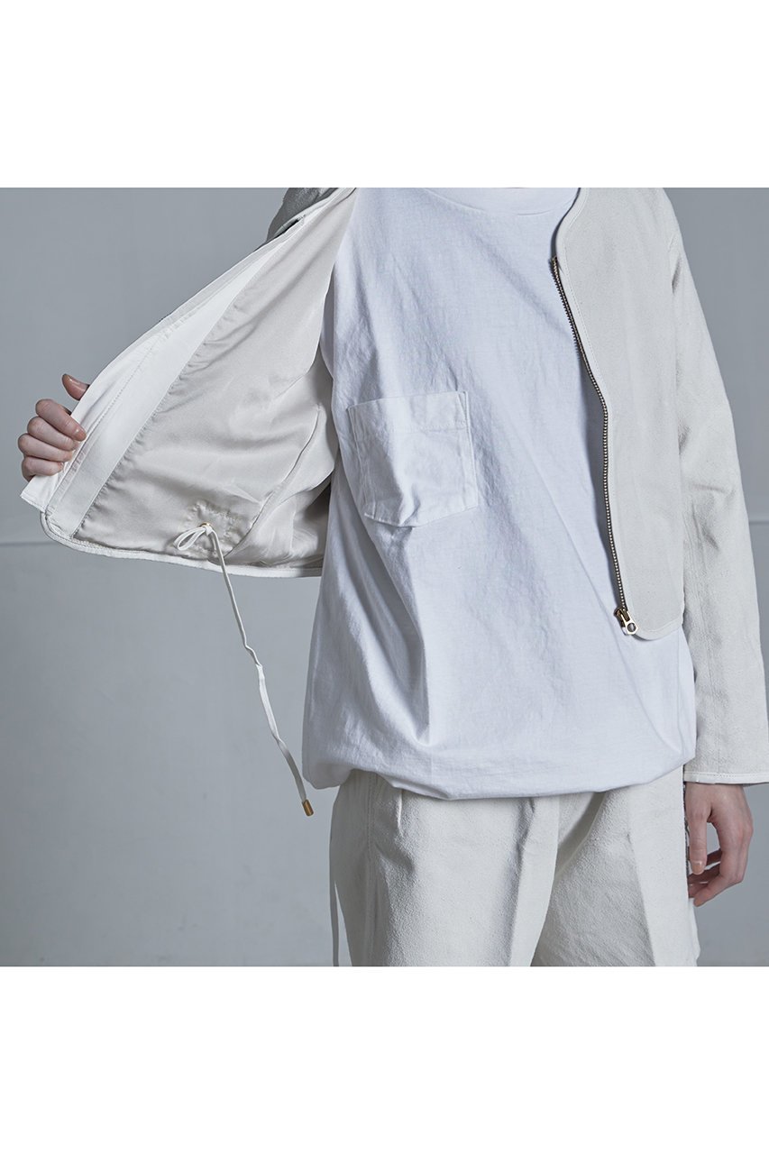 【シシ/sisii】のノーカラースエード ジップアップジャケット 人気、トレンドファッション・服の通販 founy(ファニー) 　ファッション　Fashion　レディースファッション　Fashion for Women　アウター　Coat / Outerwear Collection　レディースジャケット・軽アウター　Jackets　2026年　2026　インナー　Innerwear　カーディガン　Cardigan, Knitwear　ショート　Short, Short Length　ジャケット　Jacket, Outerwear　バランス　Balance, Style Balance　ワイド　Wide, Wide Fit　夏　Summer　春　Spring　S/S・春夏　SS, Spring/Summer, Warm Season　other-6|ID: prp329100004861985 ipo3291000000036074528