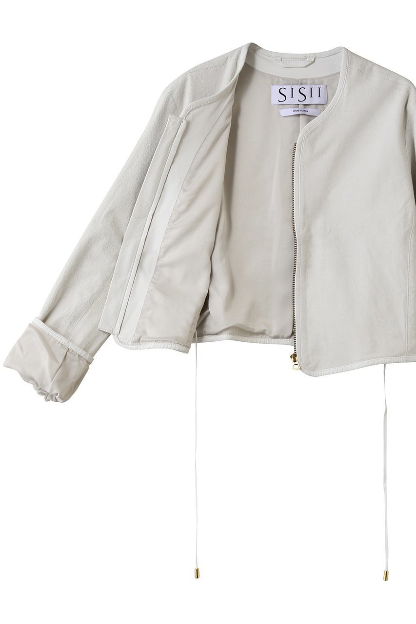 【シシ/sisii】のノーカラースエード ジップアップジャケット 人気、トレンドファッション・服の通販 founy(ファニー) 　ファッション　Fashion　レディースファッション　Fashion for Women　アウター　Coat / Outerwear Collection　レディースジャケット・軽アウター　Jackets　インナー　Innerwear　カーディガン　Cardigan, Knitwear　ショート　Short, Short Length　ジャケット　Jacket, Outerwear　バランス　Balance, Style Balance　ワイド　Wide, Wide Fit　other-8|ID: prp329100004861985 ipo3291000000036370929