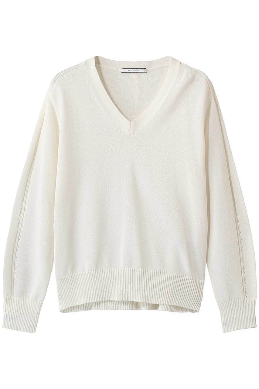 【ベイジ,/BEIGE,】のARSENOPY(アルセノ)/コットンドライタッチ Vネックニット 人気、トレンドファッション・服の通販 founy(ファニー) ファッション Fashion レディースファッション Fashion for Women トップス・カットソー Cut & Sew Tops ニット Knit Tops & Sweaters カジュアルプルオーバー・ニットトップス Pullovers & Knit Tops / Casual Pullovers Vネックトップス V-Neck Tops / V-Cut Neckline Shirts 2026年 2026 シアー Sheer, See-Through シンプル Simple, Minimal 夏 Summer 春 Spring S/S・春夏 SS, Spring/Summer, Warm Season other-1|ID: prp329100004861990 ipo3291000000036074548