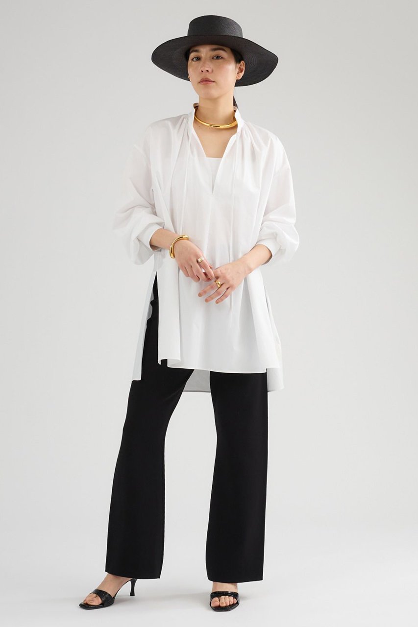 【カオス/Chaos】のヴィアーチュニックブラウス 人気、トレンドファッション・服の通販 founy(ファニー) ファッション Fashion レディースファッション Fashion for Women トップス・カットソー Cut & Sew Tops シャツ・ブラウス・オフィスカジュアル Elegant Blouses & Button-Ups 2026年 2026 なめらか Smooth, Silky Texture カフス Cuff Design サテン Satin, Glossy Fabric スリーブ Sleeve, Long Sleeve / Short Sleeve スーピマ Supima, Premium Cotton チュニック Tunic, Long Top ドレープ Drape, Draping Fabric ハイネック High Neck, Mock Neck ロング Long, Long-Length エレガント 上品 Elegant 夏 Summer 春 Spring S/S・春夏 SS, Spring/Summer, Warm Season other-4|ID: prp329100004861997 ipo3291000000036074592