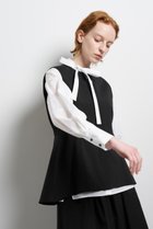 【ランバン オン ブルー/LANVIN en Bleu】のウールツイルペプラムベスト ブラック|ID: prp329100004862431 ipo3291000000036231945