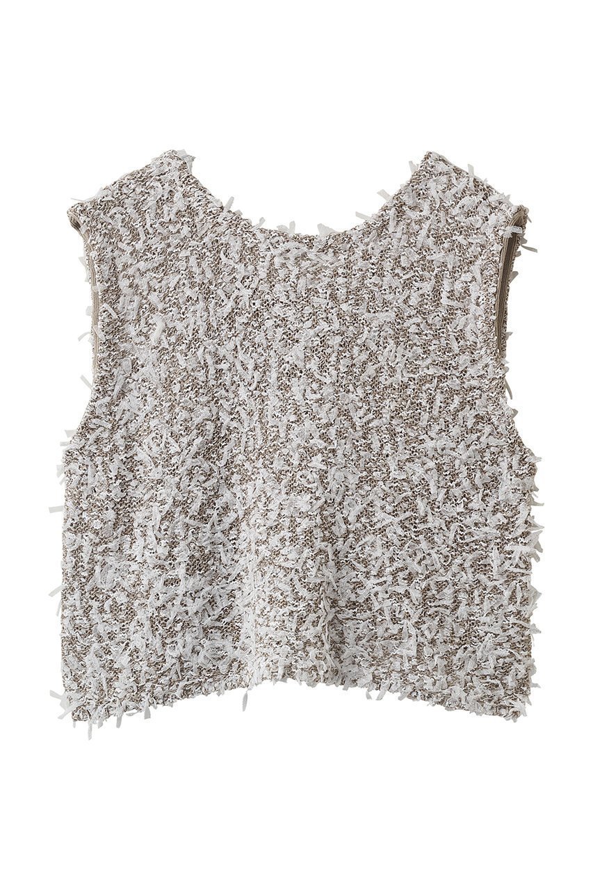 【アダワス/ADAWAS】のチュール ヤーンベスト 人気、トレンドファッション・服の通販 founy(ファニー) ファッション Fashion レディースファッション Fashion for Women トップス・カットソー Cut & Sew Tops ニット Knit Tops & Sweaters ベスト&ジレ / 重ね着スタイル Vests & Gilets カジュアルプルオーバー・ニットトップス Pullovers & Knit Tops / Casual Pullovers 2026年 2026 クロップド Cropped, Short Length シンプル Simple, Minimal チュール Tulip, Tulip Motif フレア Flare, Flared フロント Front, Front Design ベスト Vest, Waistcoat リボン Ribbon, Bow ループ Loop, Loop Knit ワイド Wide, Wide Fit 夏 Summer 春 Spring S/S・春夏 SS, Spring/Summer, Warm Season other-1|ID: prp329100004862433 ipo3291000000036103473