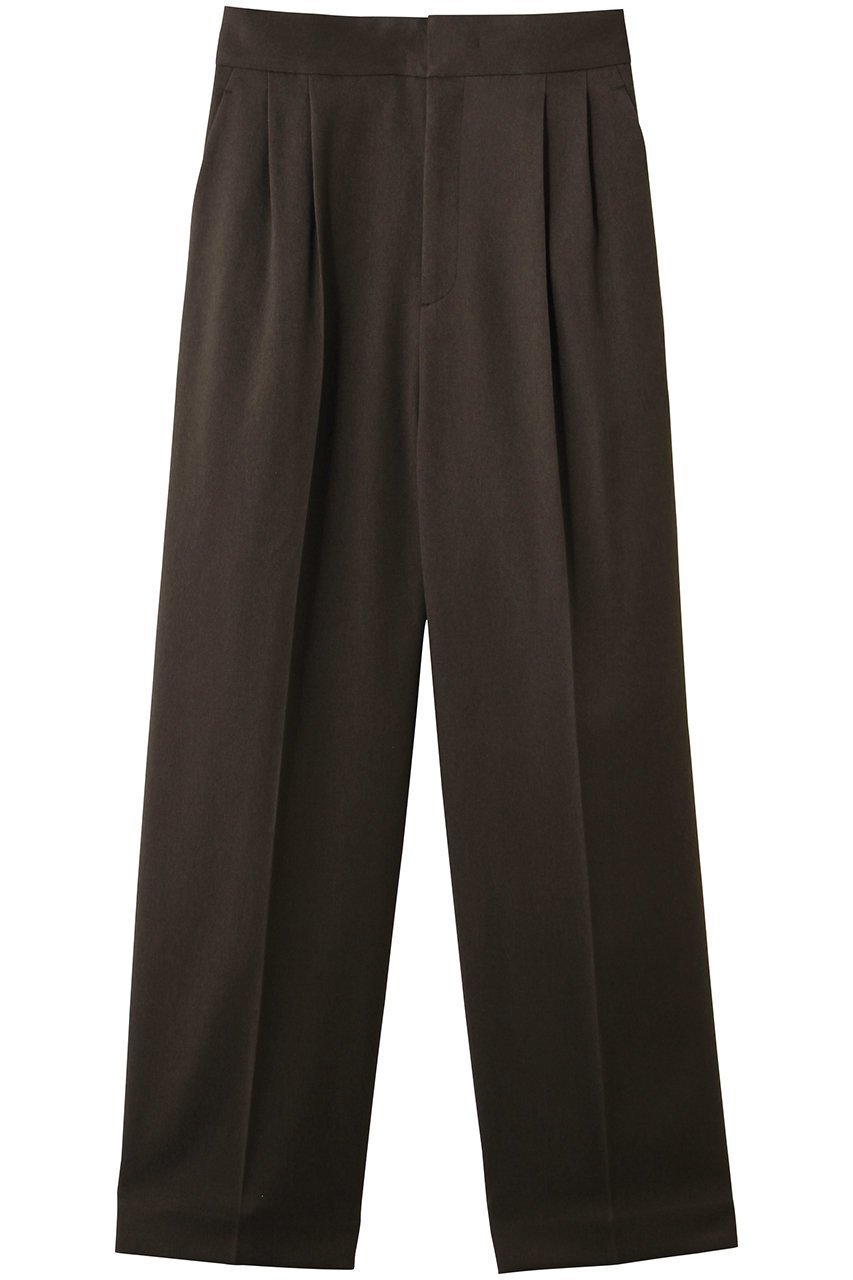 【アンクレイヴ/uncrave】のプルーフウールライクツイル ワイドパンツ インテリア・キッズ・メンズ・レディースファッション・服の通販 founy(ファニー) 　ファッション　Fashion　レディースファッション　Fashion for Women　パンツ　Pants & Trousers　春　Spring　吸水　Absorbent, Quick-Dry　シャンブレー　Chambray, Denim-Like Fabric　ジャケット　Jacket, Outerwear　ストレート　Straight, Straight Cut　セットアップ　Set-Up, Coordinated Outfit　センター　Center, Center Line　ツイル　Twist, Twisted Detail　ループ　Loop, Loop Knit　ワイド　Wide, Wide Fit　S/S・春夏　SS, Spring/Summer, Warm Season　おすすめ　Recommended / Our Picks　夏　Summer　2026年　2026　ブラウン|ID: prp329100004862436 ipo3291000000036103514