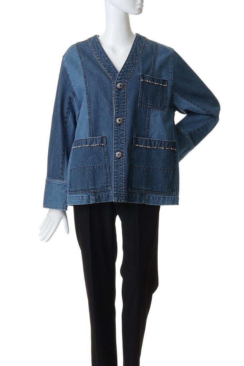 【ルール ロジェット/leur logette】の11oz デニムノーカラージャケット 人気、トレンドファッション・服の通販 founy(ファニー) 　ファッション　Fashion　レディースファッション　Fashion for Women　アウター　Coat / Outerwear Collection　レディースジャケット・軽アウター　Jackets　ノーカラージャケット / シンプル上品コーデ　Collarless Jackets　2026年　2026　ジャケット　Jacket, Outerwear　デニム　Denim, Jeans Material　モダン　Modern, Contemporary　ワーク　Workwear, Utility Style　夏　Summer　春　Spring　S/S・春夏　SS, Spring/Summer, Warm Season　other-2|ID: prp329100004862439 ipo3291000000036103581