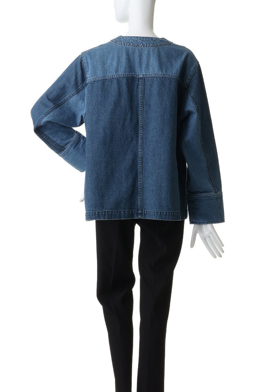 【ルール ロジェット/leur logette】の11oz デニムノーカラージャケット 人気、トレンドファッション・服の通販 founy(ファニー) 　ファッション　Fashion　レディースファッション　Fashion for Women　アウター　Coat / Outerwear Collection　レディースジャケット・軽アウター　Jackets　ノーカラージャケット / シンプル上品コーデ　Collarless Jackets　2026年　2026　ジャケット　Jacket, Outerwear　デニム　Denim, Jeans Material　モダン　Modern, Contemporary　ワーク　Workwear, Utility Style　夏　Summer　春　Spring　S/S・春夏　SS, Spring/Summer, Warm Season　other-4|ID: prp329100004862439 ipo3291000000036103583