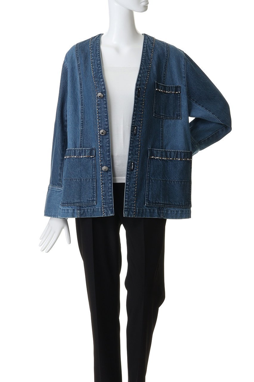 【ルール ロジェット/leur logette】の11oz デニムノーカラージャケット 人気、トレンドファッション・服の通販 founy(ファニー) 　ファッション　Fashion　レディースファッション　Fashion for Women　アウター　Coat / Outerwear Collection　レディースジャケット・軽アウター　Jackets　ノーカラージャケット / シンプル上品コーデ　Collarless Jackets　2026年　2026　ジャケット　Jacket, Outerwear　デニム　Denim, Jeans Material　モダン　Modern, Contemporary　ワーク　Workwear, Utility Style　夏　Summer　春　Spring　S/S・春夏　SS, Spring/Summer, Warm Season　other-7|ID: prp329100004862439 ipo3291000000036103586