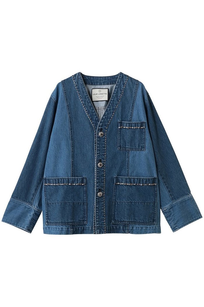 【ルール ロジェット/leur logette】の11oz デニムノーカラージャケット インテリア・キッズ・メンズ・レディースファッション・服の通販 founy(ファニー) https://founy.com/ ファッション Fashion レディースファッション Fashion for Women アウター Coat / Outerwear Collection レディースジャケット・軽アウター Jackets ノーカラージャケット / シンプル上品コーデ Collarless Jackets 2026年 2026 ジャケット Jacket, Outerwear デニム Denim, Jeans Material モダン Modern, Contemporary ワーク Workwear, Utility Style 夏 Summer 春 Spring S/S・春夏 SS, Spring/Summer, Warm Season |ID: prp329100004862439 ipo3291000000036232174